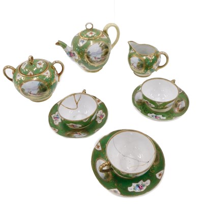 Lot 605 - A Noritake Japanese porcelain part tea service,...