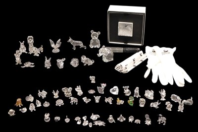 Lot 614 - A collection of Swarovski crystal animals, to...