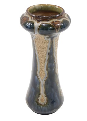 Lot 616 - A Royal Doulton stoneware vase by Frank Butler,...