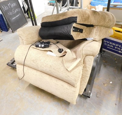 Lot 1608a - A beige upholstered Sherborne Timotion model...