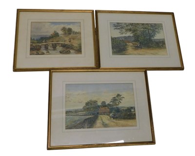 Lot 687 - Late 19thC School. Country scenes,...