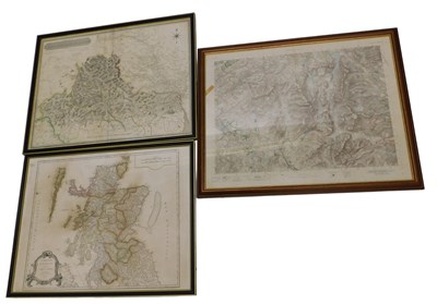 Lot 596A - Three maps, comprising study of the northern...