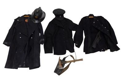 Lot 730 - A group of early 20thC fireman's apparel, to...