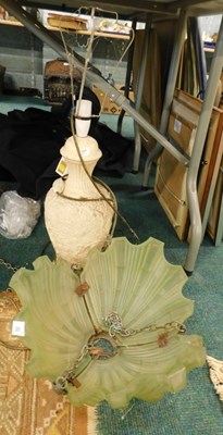 Lot 2251 - A pottery table lamp base, with a frosted...
