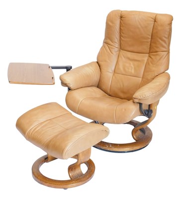 Lot 847 - An Ekornes Stressless tan coloured leather...
