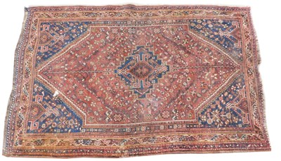 Lot 942 - A Persian rug, with a central medallion,...