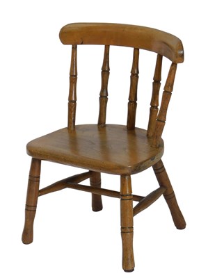 Lot 868 - A late 19thC ash and elm child's chair, with...