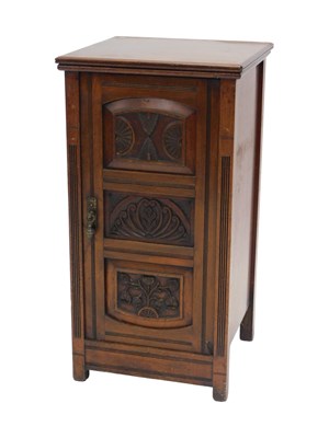 Lot 926 - An Edwardian mahogany coal purdonium, the...