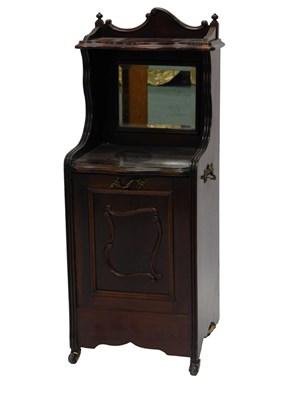 Lot 925 - A late 19thC walnut pot cupboard, the square...