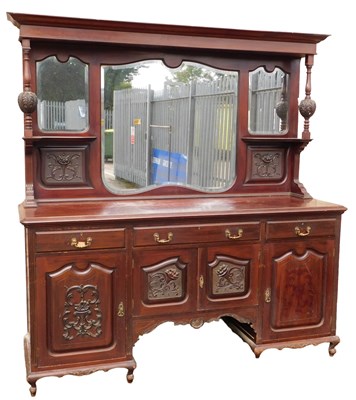 Lot 896 - A late Victorian mahogany sideboard, the...