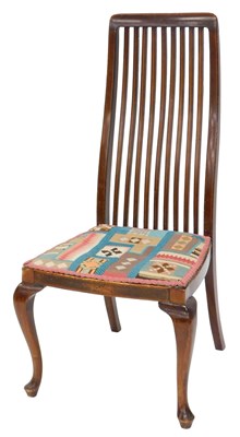 Lot 889 - An Edwardian mahogany boxwood strung side...