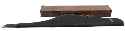 Lot 230 - A brown leather and brass mounted shotgun case,...