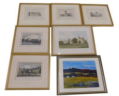 Lot 746 - A collection of 19thC set of monochrome prints,...