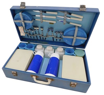 Lot 763 - A Siram vintage pale blue picnic set, with...