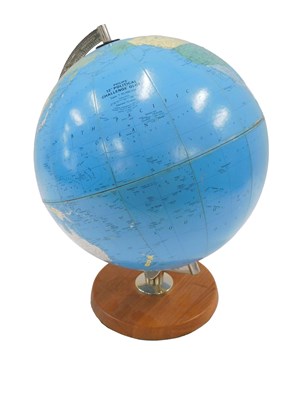 Lot 768 - A Phillips 12" challenge globe, on a teak base,...