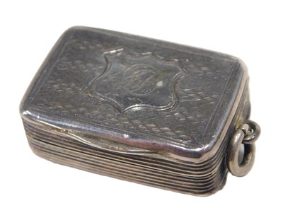 Lot 11 - An early Victorian silver rectangular...