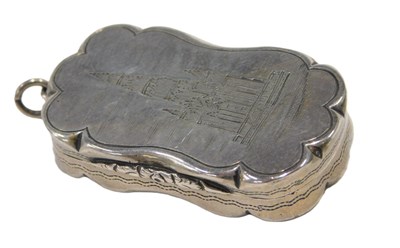 Lot 35 - A Victorian rectangular silver vinaigrette,...