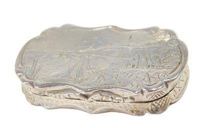 Lot 37 - A Victorian silver rectangular vinaigrette,...