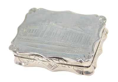 Lot 38 - A Victorian rectangular silver vinaigrette,...
