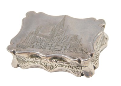 Lot 584a - A Victorian rectangular silver vinaigrette,...