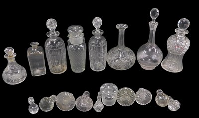 Lot 805 - Miscellaneous decanters and stoppers, to...