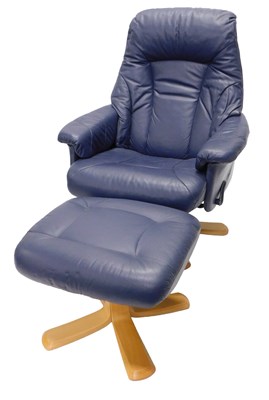 Lot 828 - A Swedish blue leather Soderbergs adjustable...