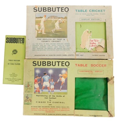 Lot 300 - Subbuteo Table Soccer and Table Cricket, boxed,...