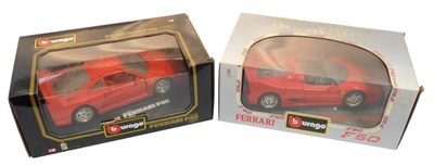 Lot 341 - Two Burago diecast cars, 1:18 scale,...