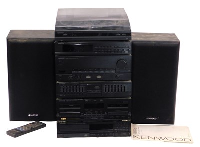 Lot 747A - A Kenwood M-63 Midi Hi-Fi and speakers.
