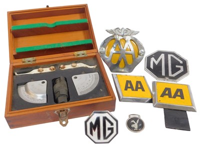 Lot 36 - A group of AA and MG road badges, together...