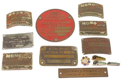 Lot 48 - A group of Mono Pump painted cast metal...