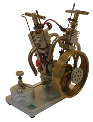 Lot 54 - A Maier Mechanic V2 gas engine, 24cm high.