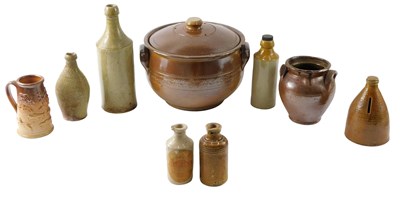 Lot 205 - Various stoneware, to include a 19thC Lincoln...