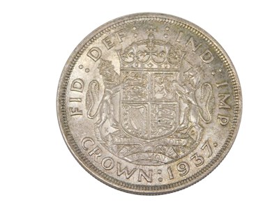 Lot 502 - A George VI 1937 part silver crown.