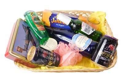 Lot 106 - A Pamper Box including alcohol, biscuits, and...
