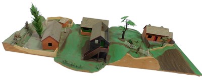 Lot 533 - A scratch-built farmyard, built into its own...
