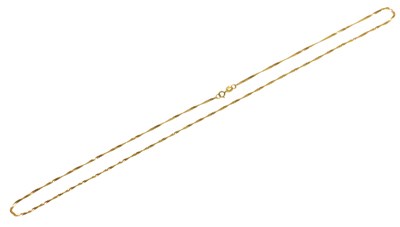 Lot 125 - A fine spiral twist curb link neck chain, on a...