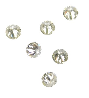 Lot 127 - Six loose brilliant cut diamonds, each...