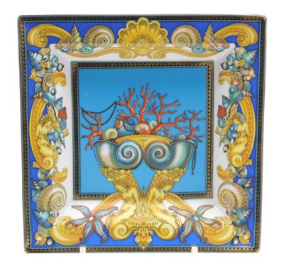 Lot 12 - A Rosenthal Versace porcelain dish, decorated...