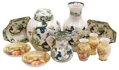 Lot 29 - A group of Masons Chartreuse pattern ironstone...