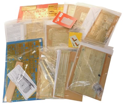 Lot 553 - Various etched brass and white metal...