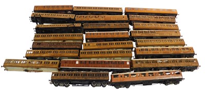 Lot 618 - Various kit built OO gauge LNER teak...