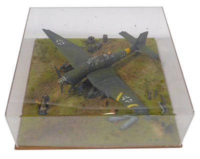 Lot 657 - A 1:48 scale cased diorama of a Junkers JU87...
