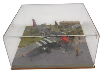Lot 527a - A 1:32 scale cased diorama of a P41 Mustang...