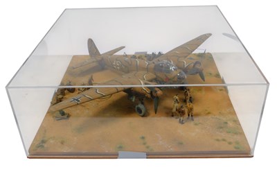 Lot 534 - A 1:32 scale cased diorama of a Junkers JU88...