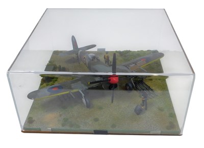 Lot 679 - A 1:24 scale cased model diorama of a Hawker...
