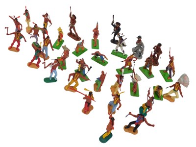 Lot 860 - Britains, Detail and other diecast cowboys and...