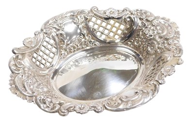 Lot 207 - An Elizabeth II silver oval sweet meat...