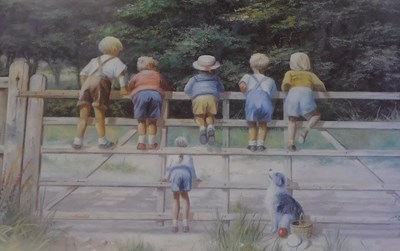 Lot 543 - Martin Spencer Coleman (b.1952). Children on a...