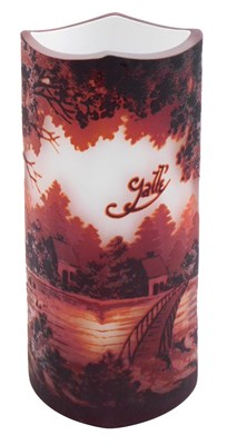 Lot 65 - A Galle style red cameo glass vase, of...